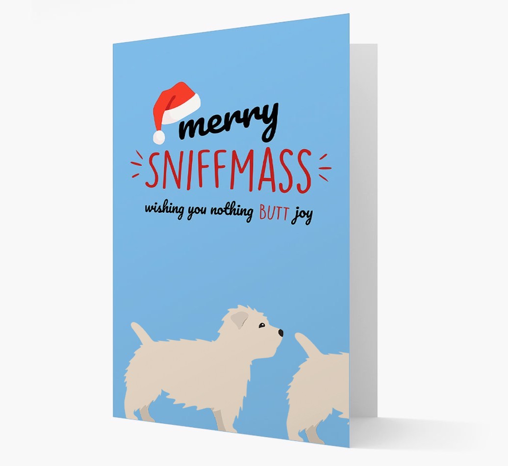'Merry Sniffmass' - Personalised {breedFullName} Christmas Card