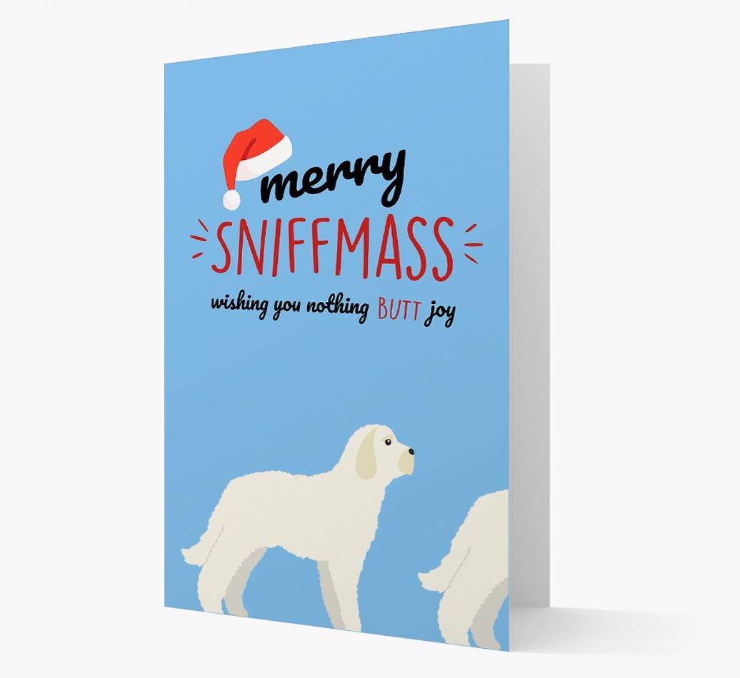 'Merry Sniffmass' - Personalized {breedFullName} Christmas Card