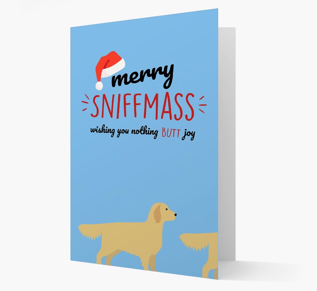 'Merry Sniffmass' - Personalized {breedFullName} Christmas Card