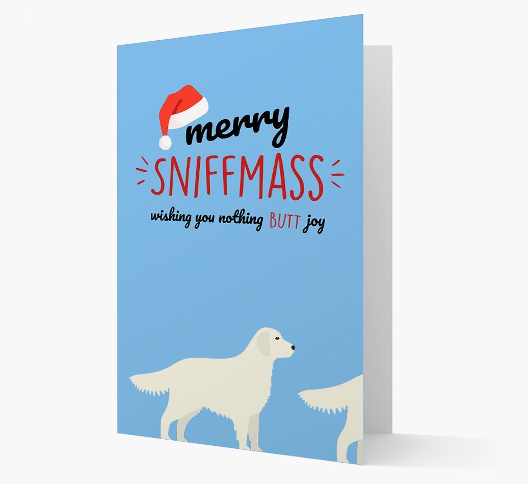 'Merry Sniffmass' - Personalized {breedFullName} Christmas Card