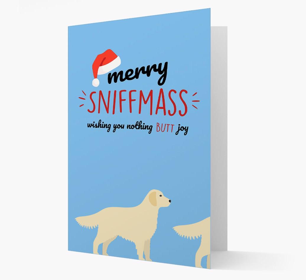 'Merry Sniffmass' - Personalized {breedFullName} Christmas Card