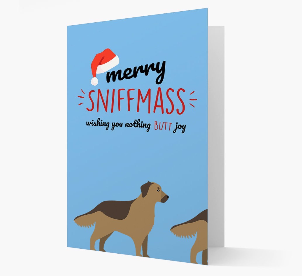 'Merry Sniffmass' - Personalized {breedFullName} Christmas Card