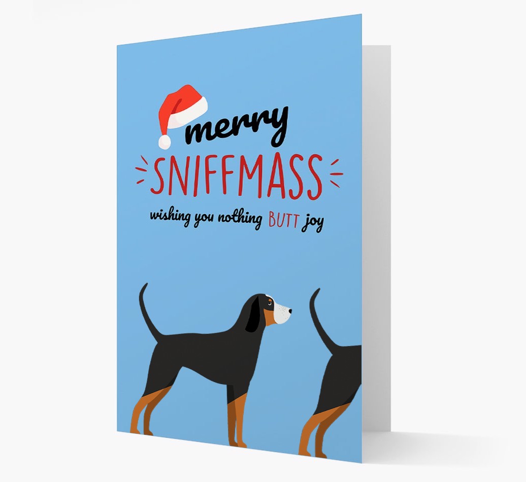 'Merry Sniffmass' - Personalized {breedFullName} Christmas Card