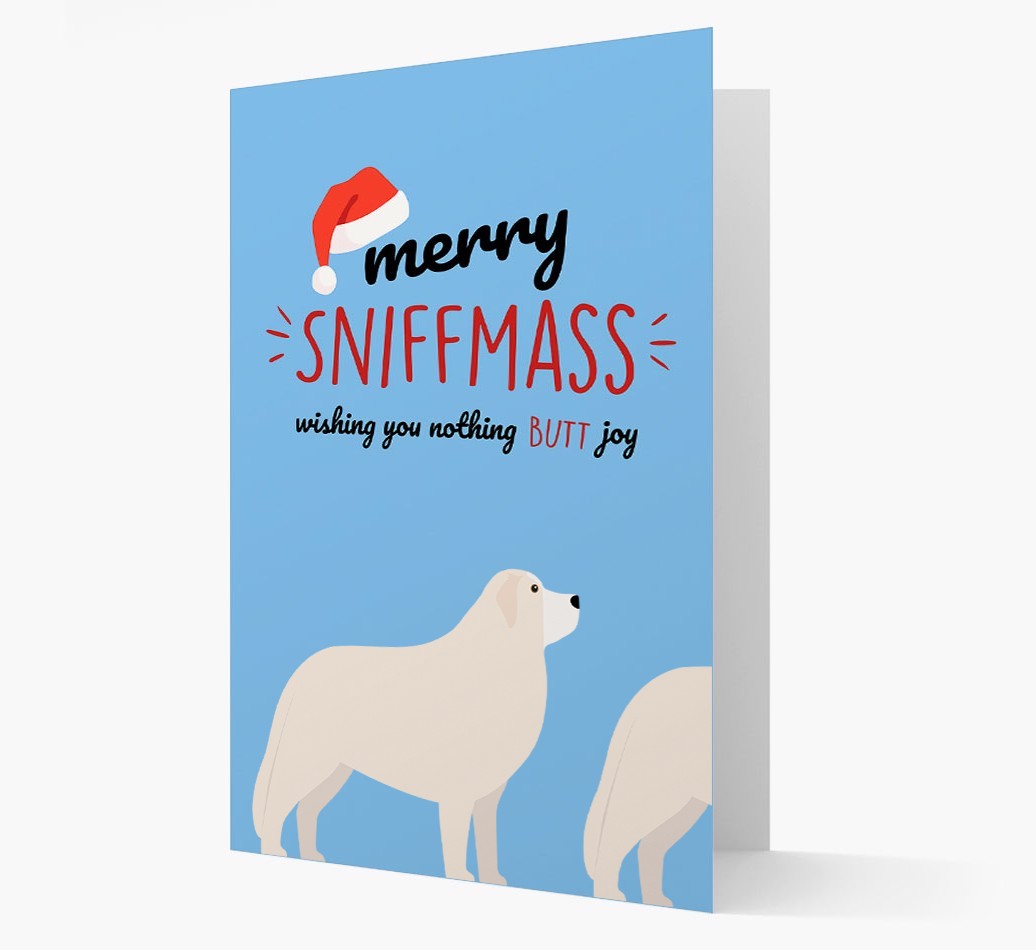 'Merry Sniffmass' - Personalized {breedFullName} Christmas Card
