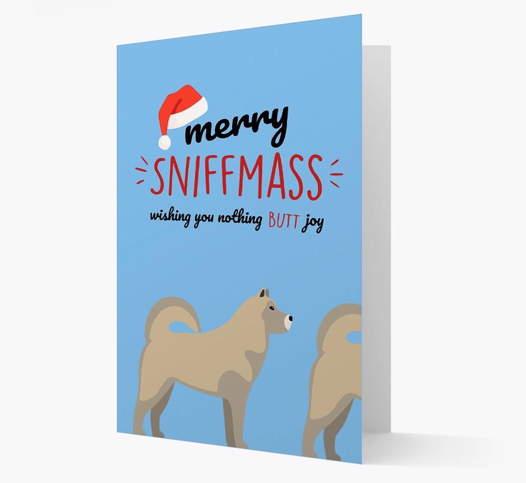 'Merry Sniffmass' - Personalised {breedFullName} Christmas Card