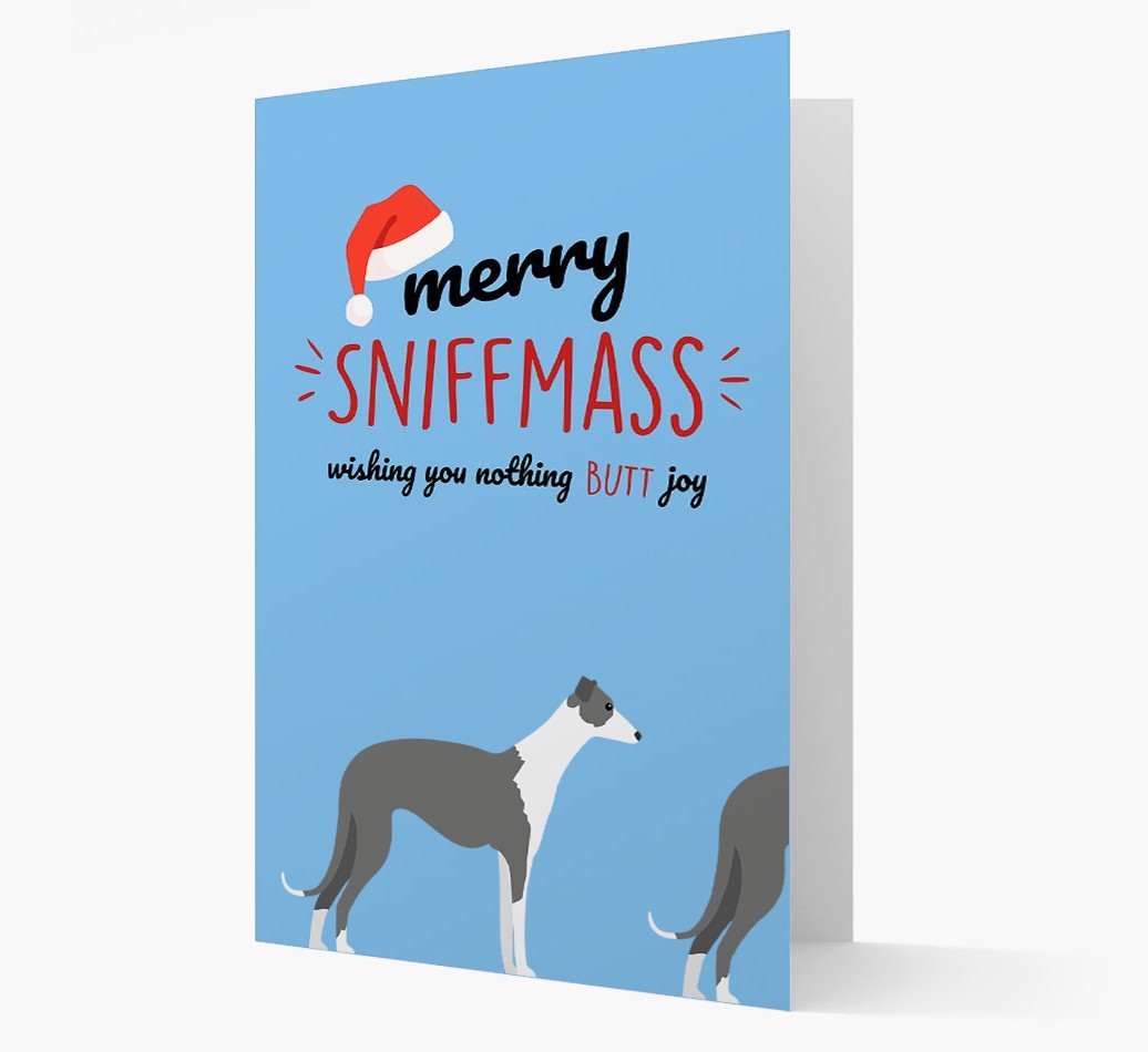 'Merry Sniffmass' - Personalized {breedFullName} Christmas Card