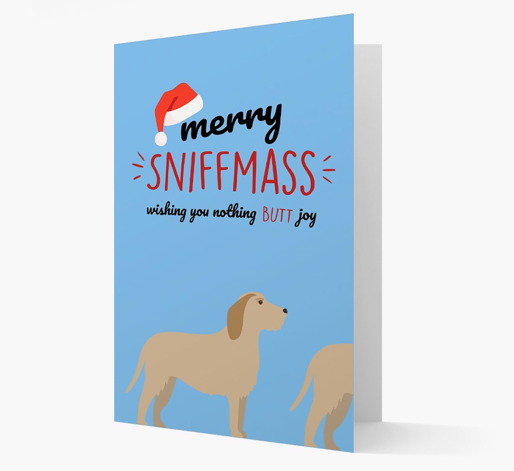 'Merry Sniffmass' - Personalized {breedFullName} Christmas Card