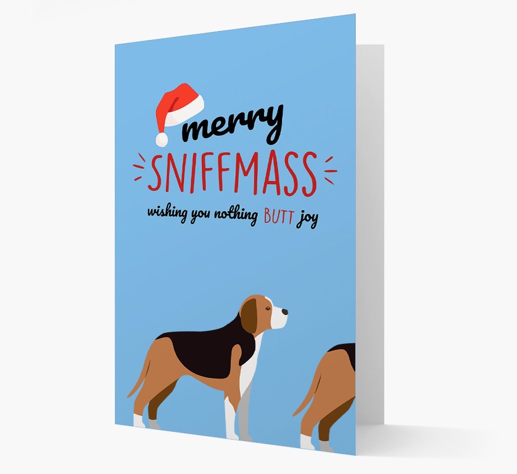 'Merry Sniffmass' - Personalised {breedFullName} Christmas Card