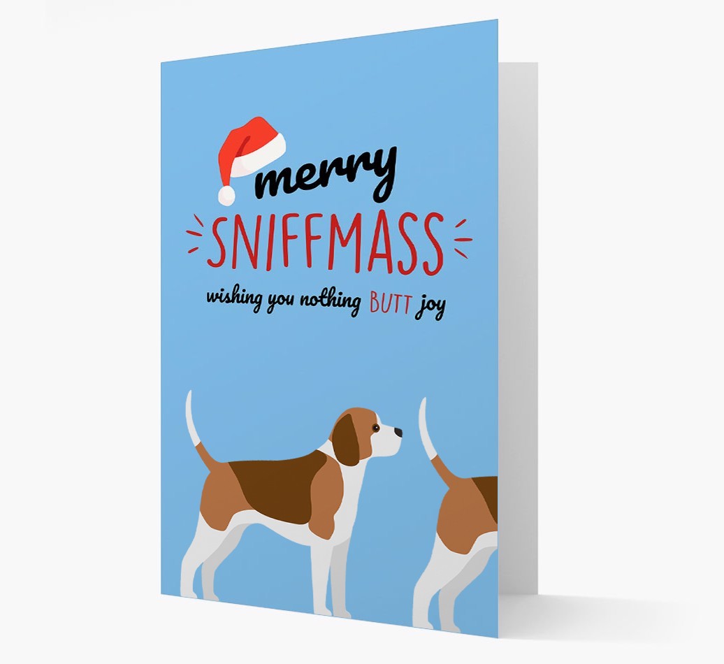'Merry Sniffmass' - Personalised {breedFullName} Christmas Card