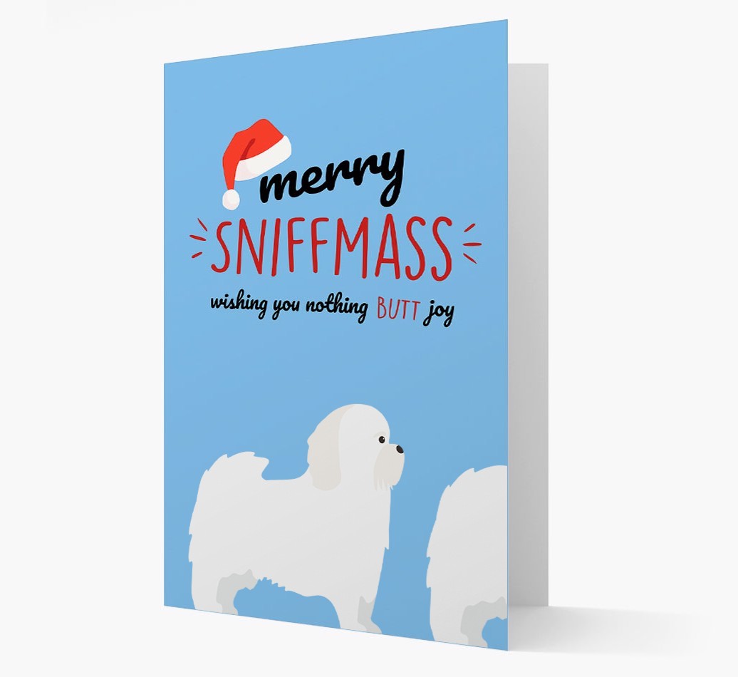 'Merry Sniffmass' - Personalized {breedFullName} Christmas Card