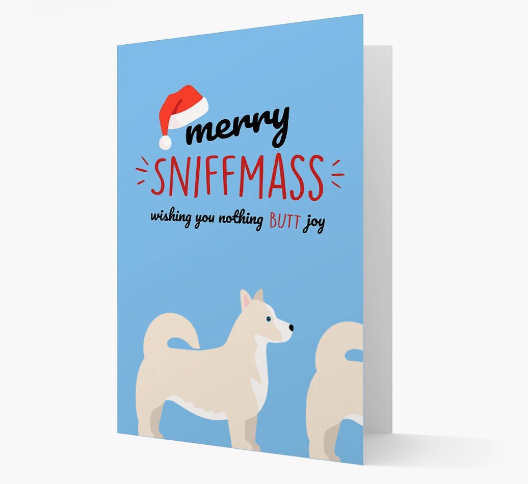 'Merry Sniffmass' - Personalised {breedFullName} Christmas Card