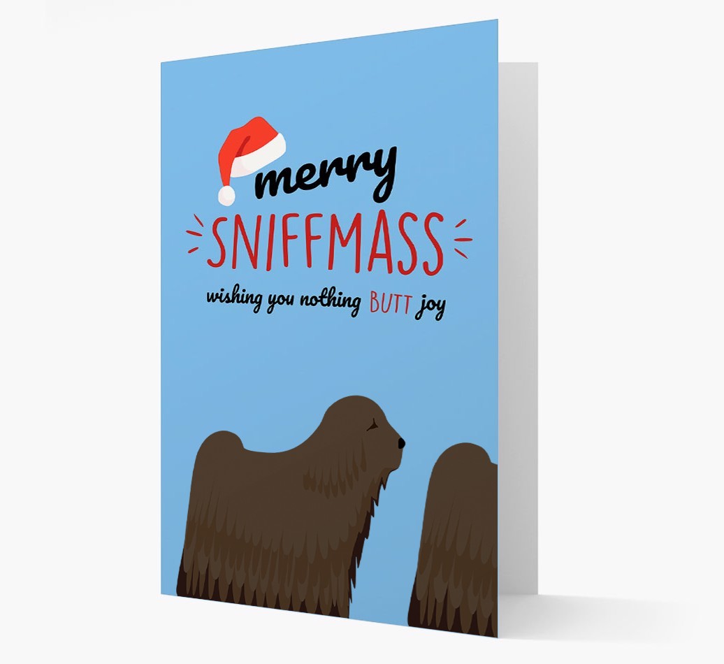 'Merry Sniffmass' - Personalized {breedFullName} Christmas Card