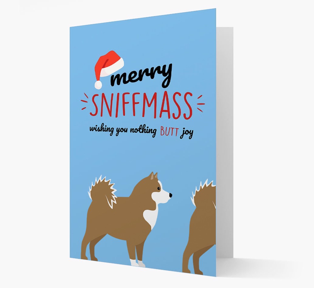 'Merry Sniffmass' - Personalised {breedFullName} Christmas Card