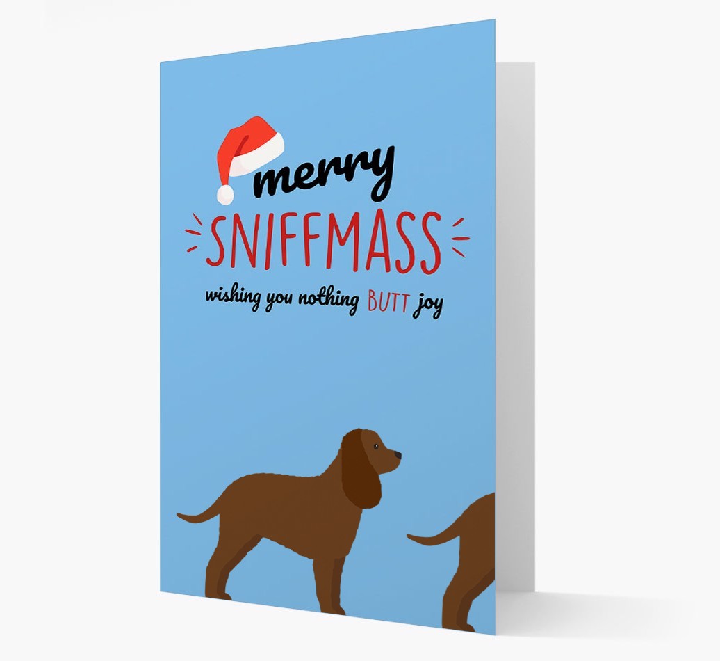 'Merry Sniffmass' - Personalised {breedFullName} Christmas Card