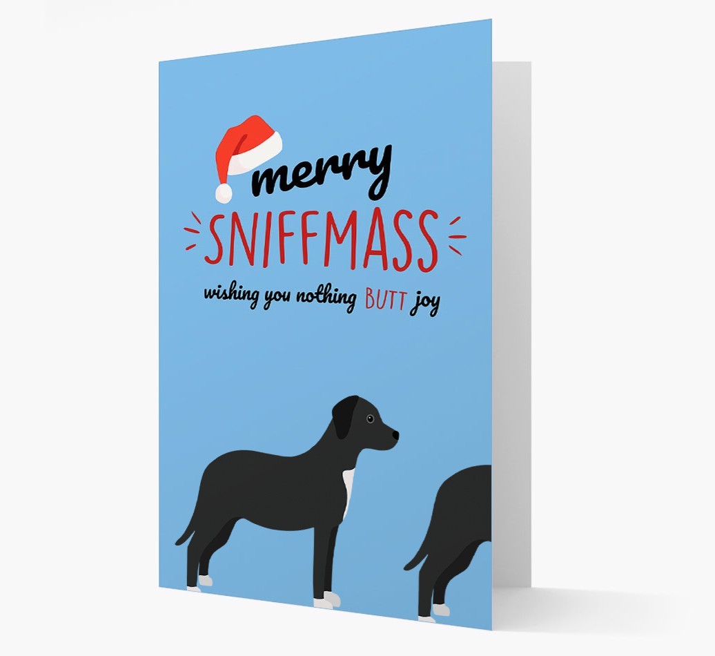 'Merry Sniffmass' - Personalized {breedFullName} Christmas Card