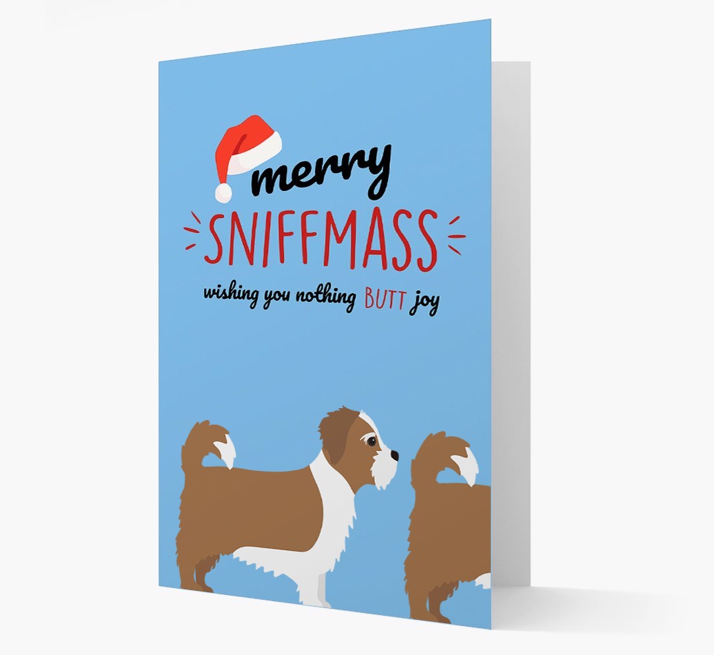'Merry Sniffmass' - Personalized {breedFullName} Christmas Card