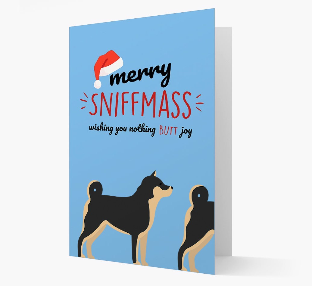 'Merry Sniffmass' - Personalised {breedFullName} Christmas Card