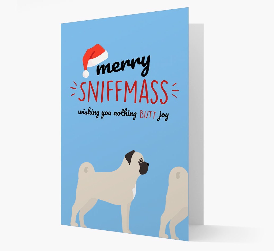 'Merry Sniffmass' - Personalized {breedFullName} Christmas Card