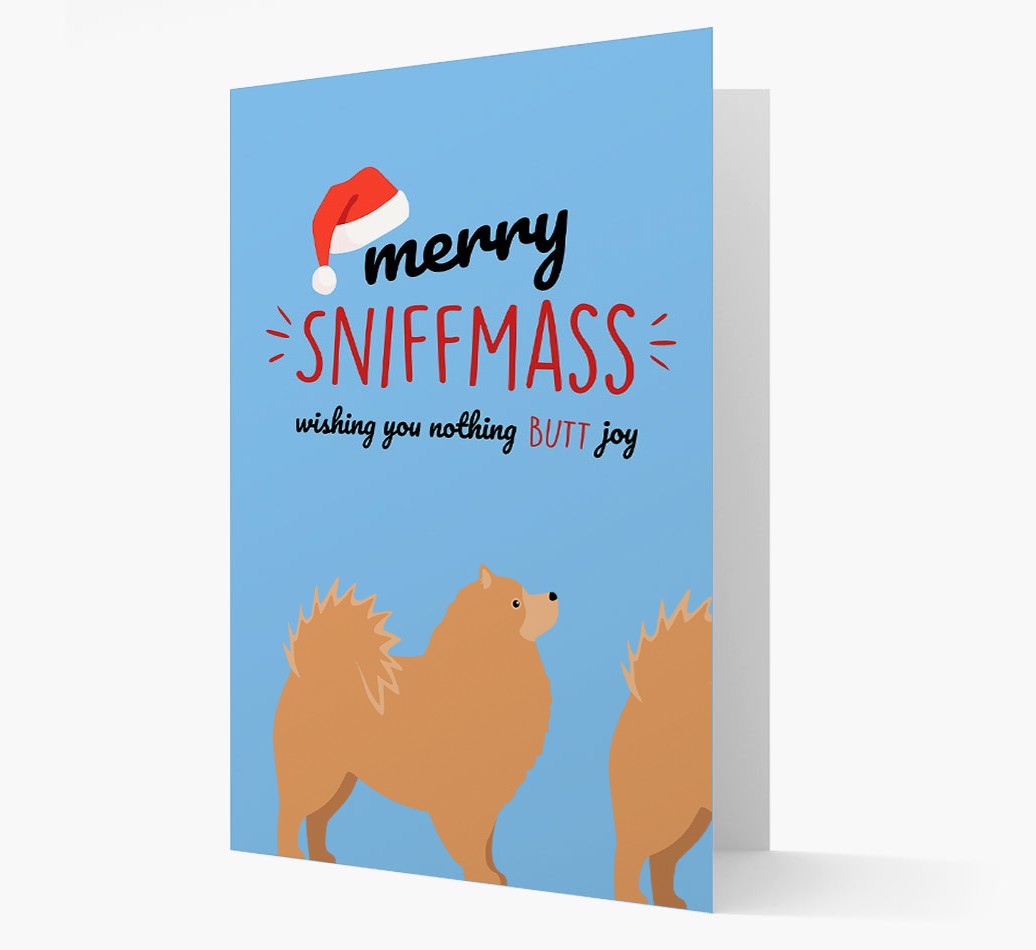 'Merry Sniffmass' - Personalized {breedFullName} Christmas Card