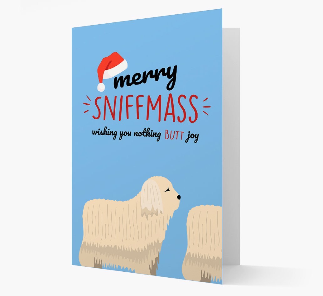 'Merry Sniffmass' - Personalized {breedFullName} Christmas Card