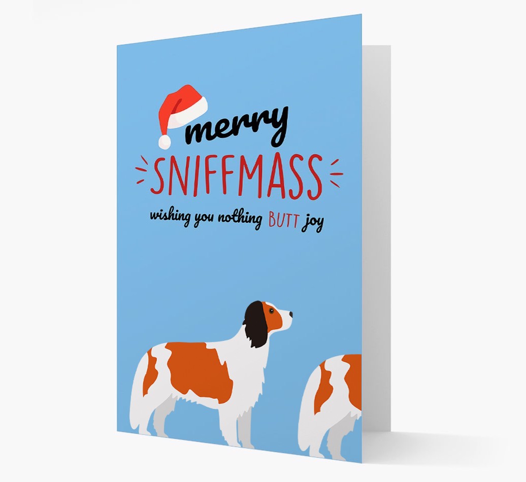 'Merry Sniffmass' - Personalized {breedFullName} Christmas Card