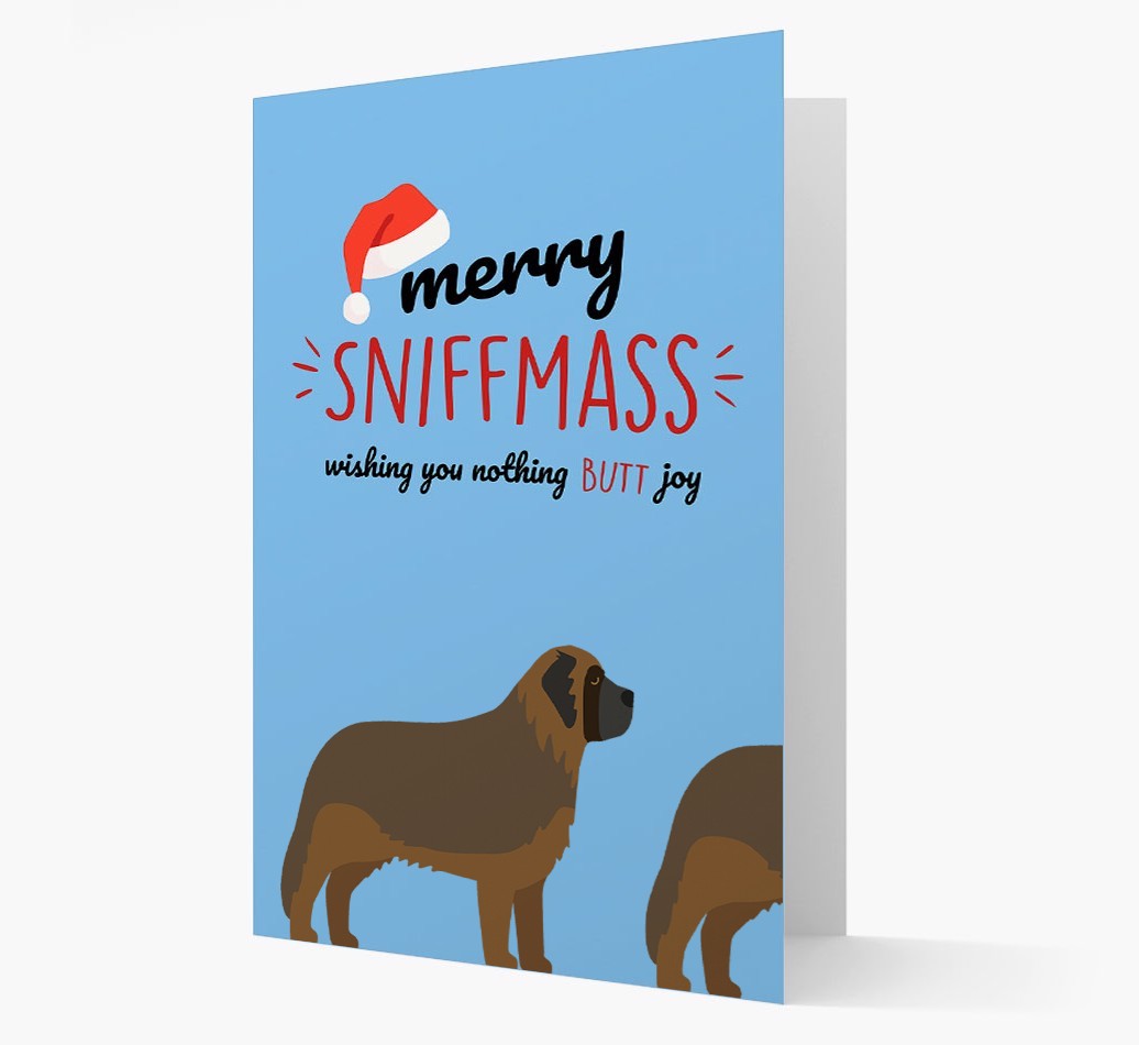 'Merry Sniffmass' - Personalized {breedFullName} Christmas Card