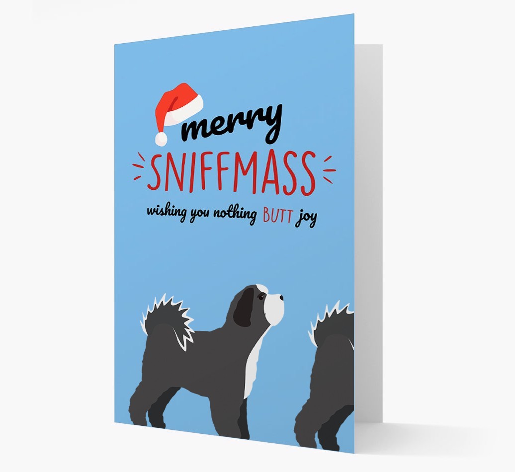 'Merry Sniffmass' - Personalised {breedFullName} Christmas Card