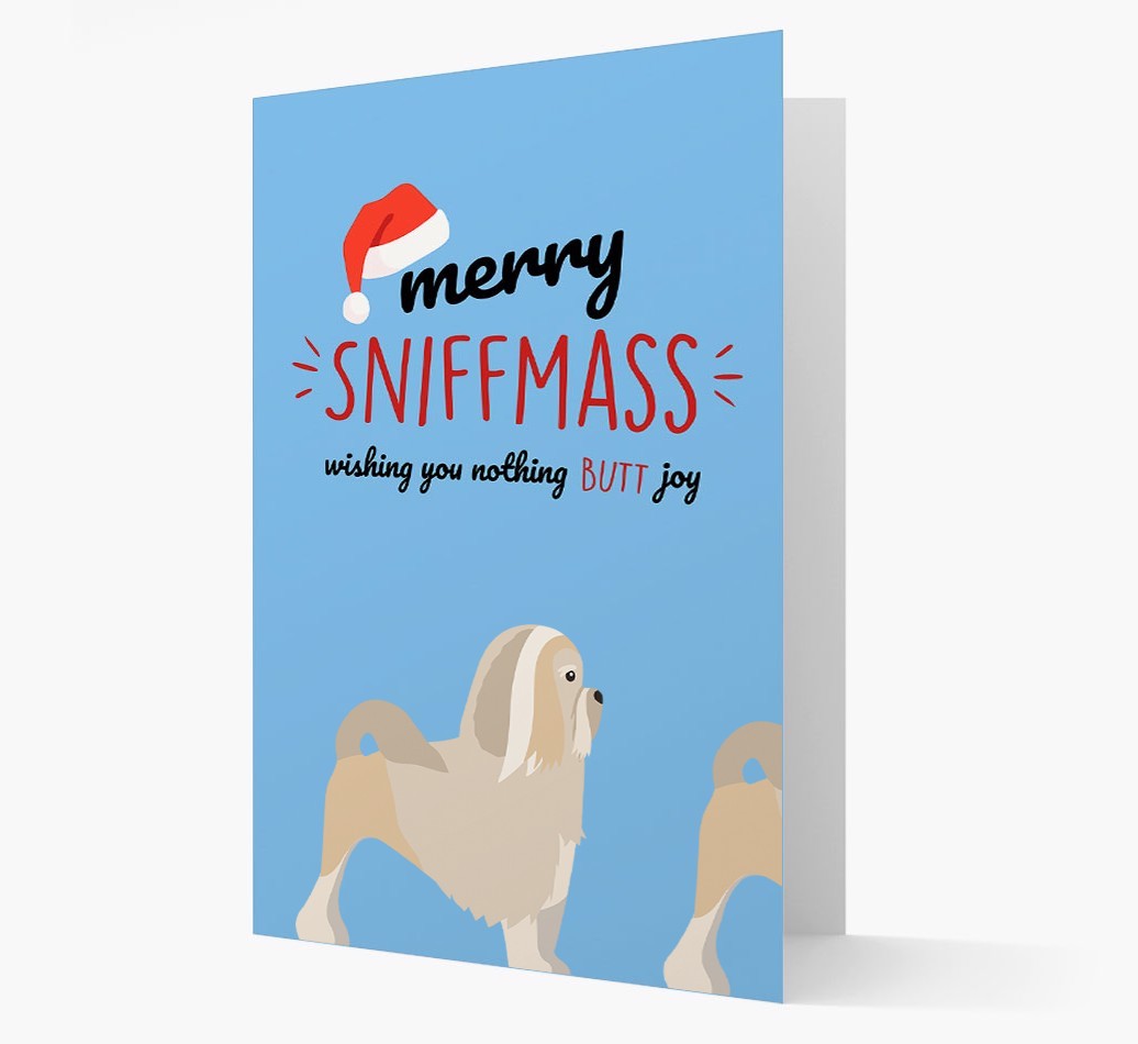 'Merry Sniffmass' - Personalized {breedFullName} Christmas Card