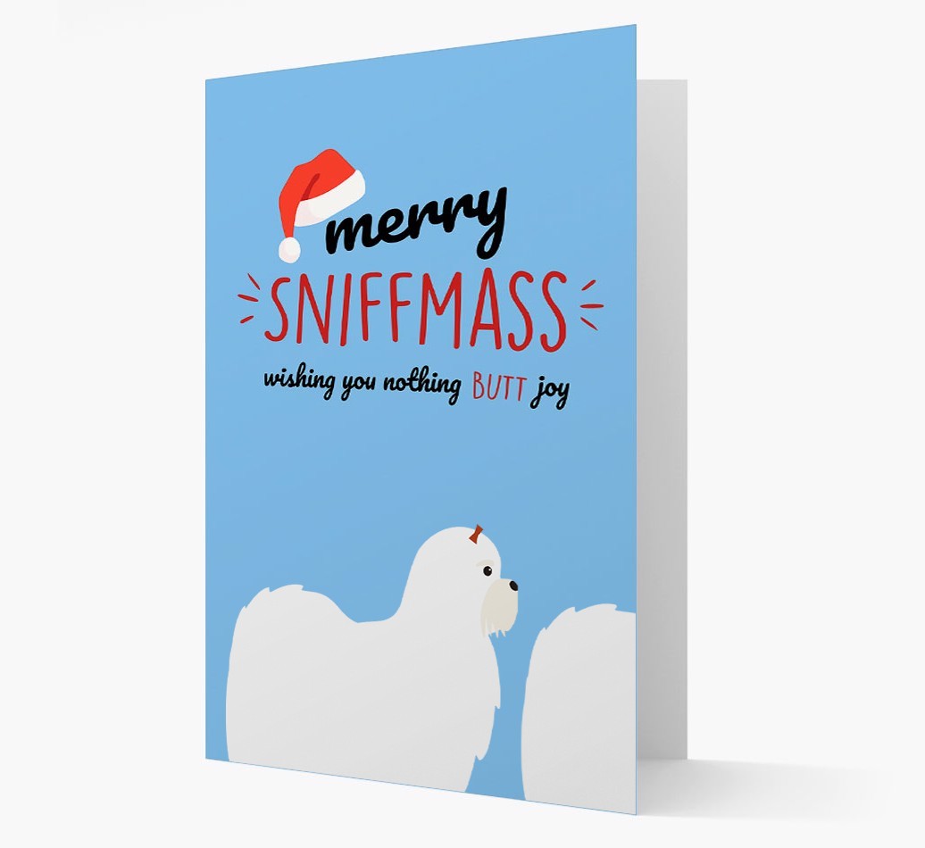 'Merry Sniffmass' - Personalized {breedFullName} Christmas Card