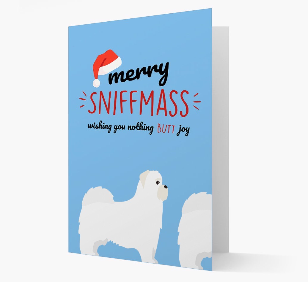 'Merry Sniffmass' - Personalized {breedFullName} Christmas Card