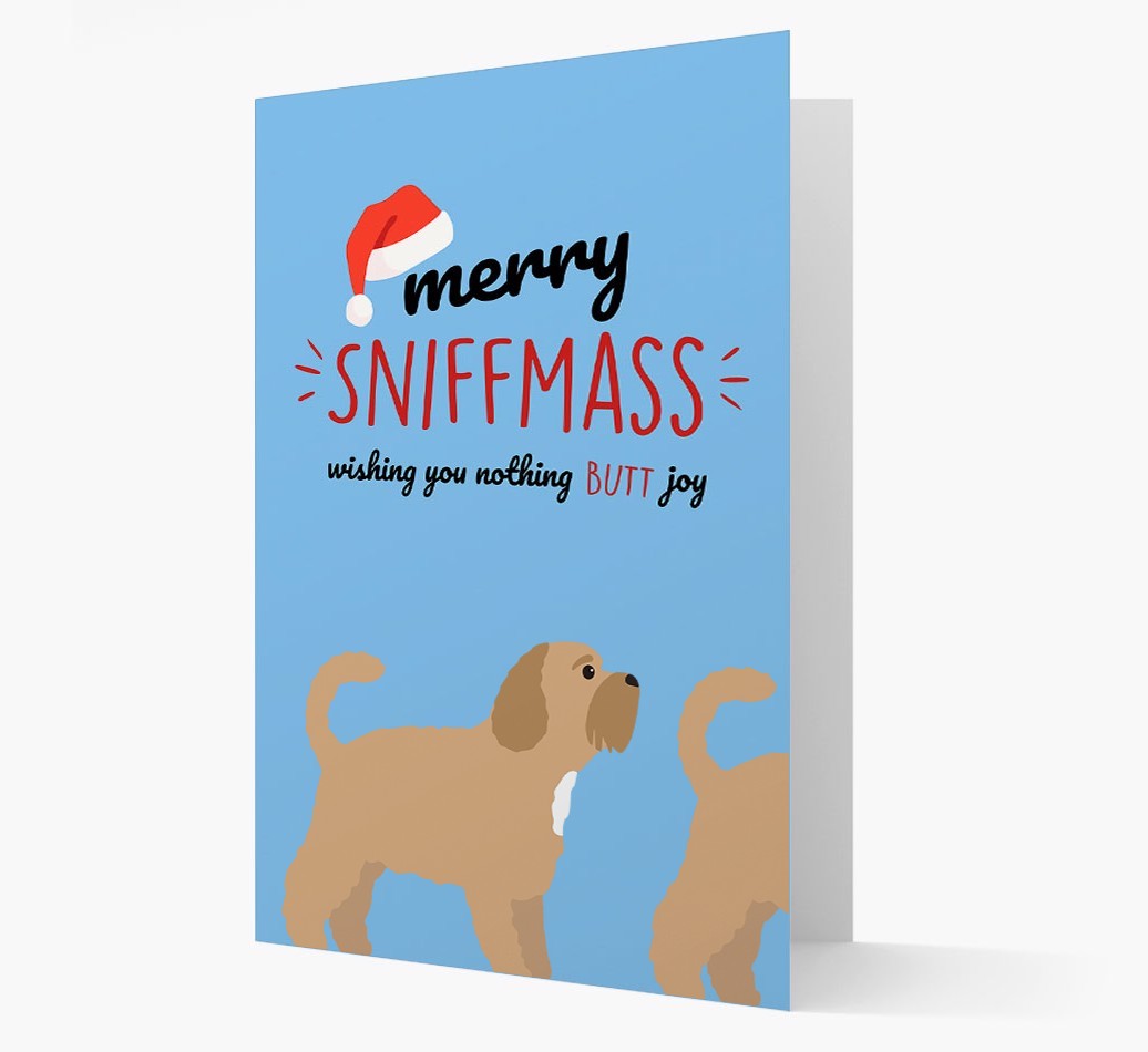 'Merry Sniffmass' - Personalized {breedFullName} Christmas Card