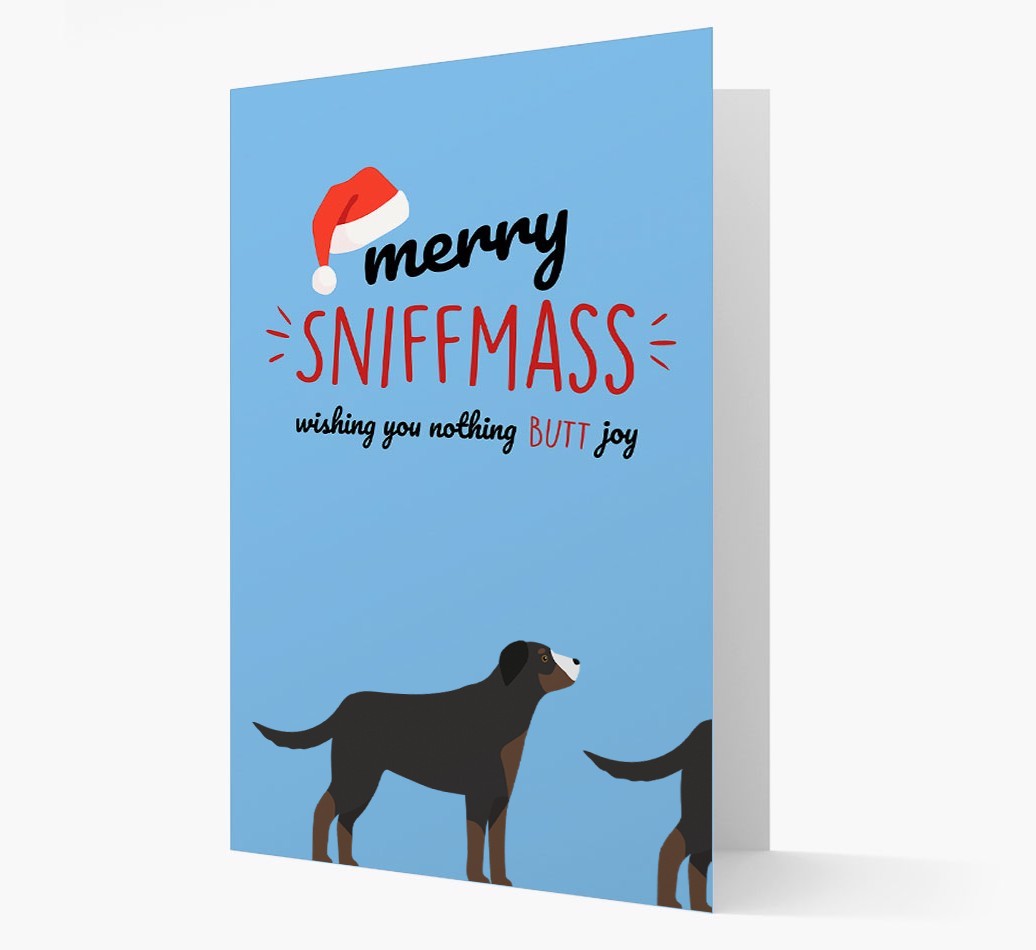 'Merry Sniffmass' - Personalized {breedFullName} Christmas Card
