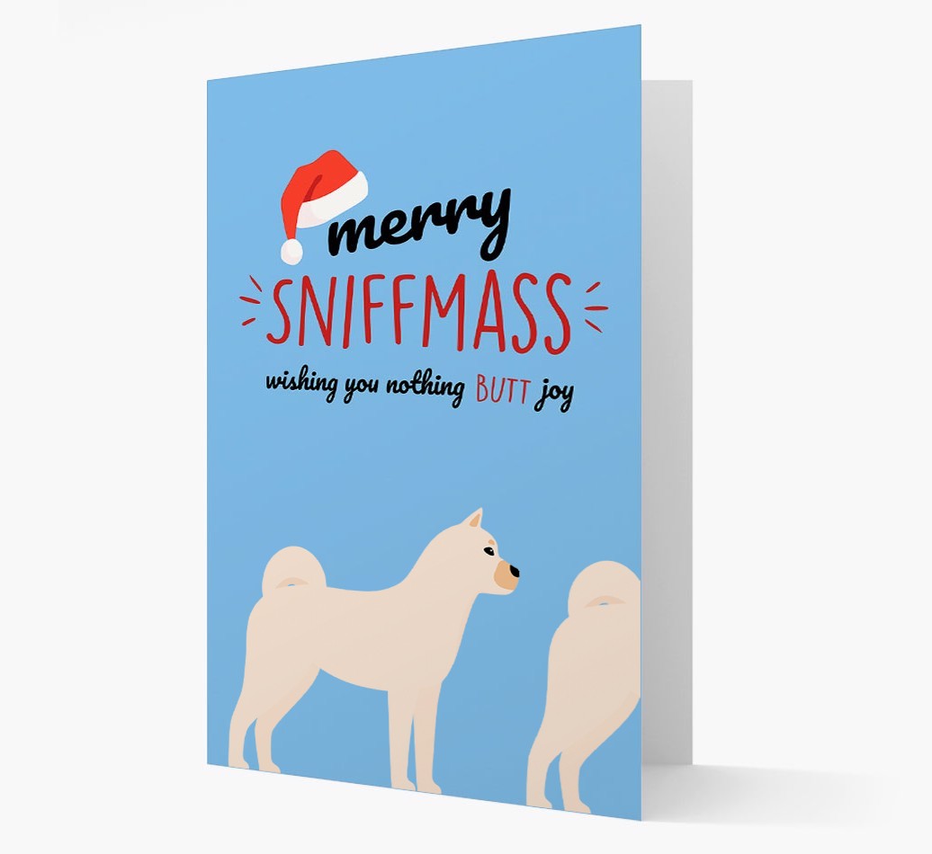 'Merry Sniffmass' - Personalized {breedFullName} Christmas Card