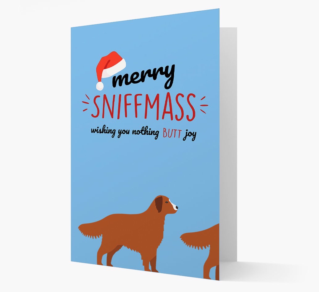 'Merry Sniffmass' - Personalized {breedFullName} Christmas Card
