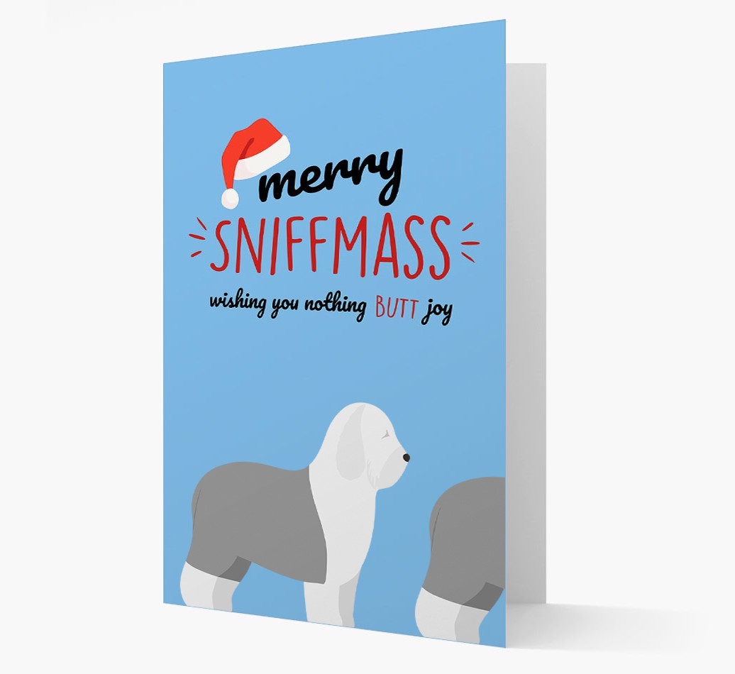 'Merry Sniffmass' - Personalised {breedFullName} Christmas Card