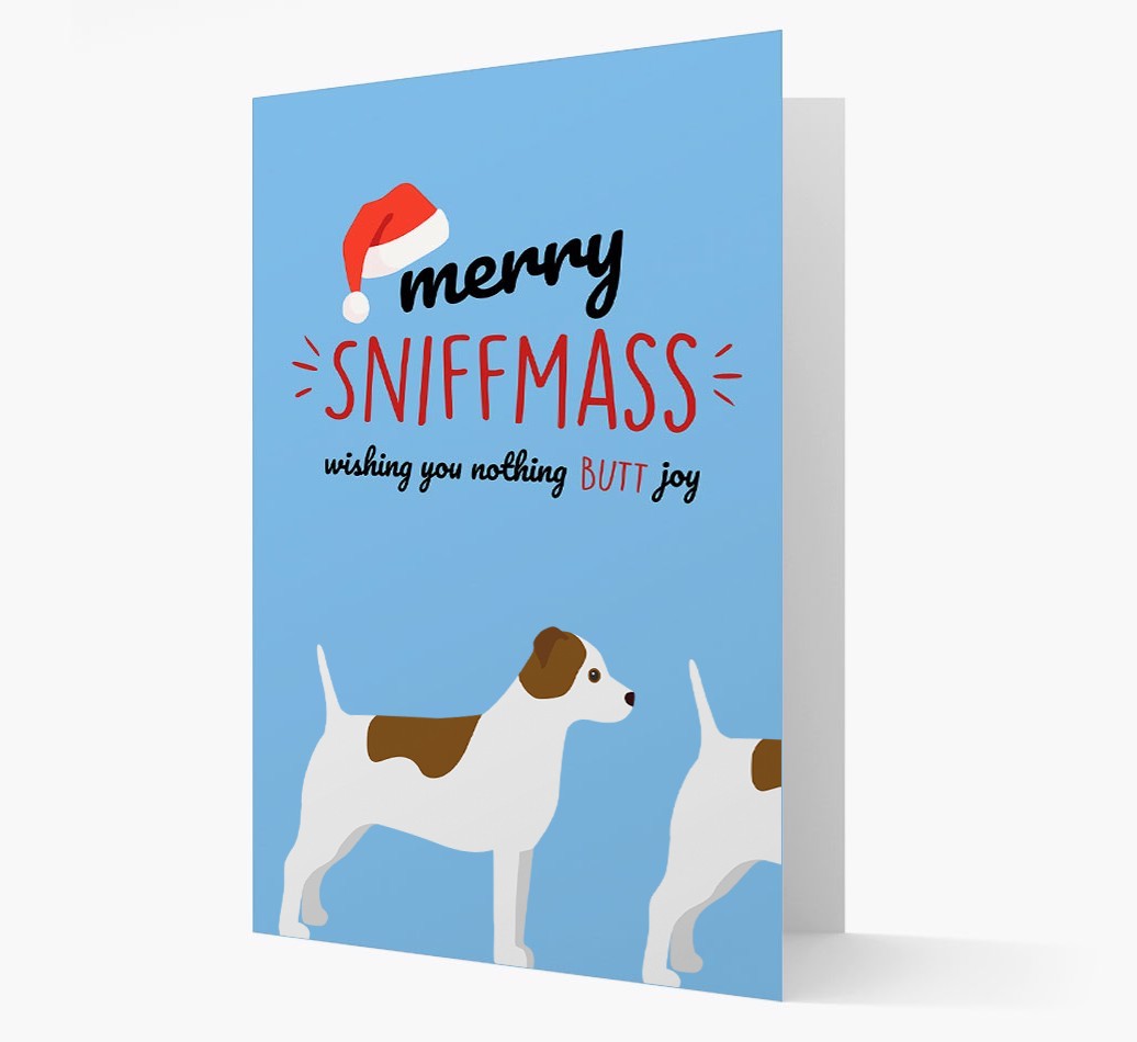'Merry Sniffmass' - Personalized {breedFullName} Christmas Card