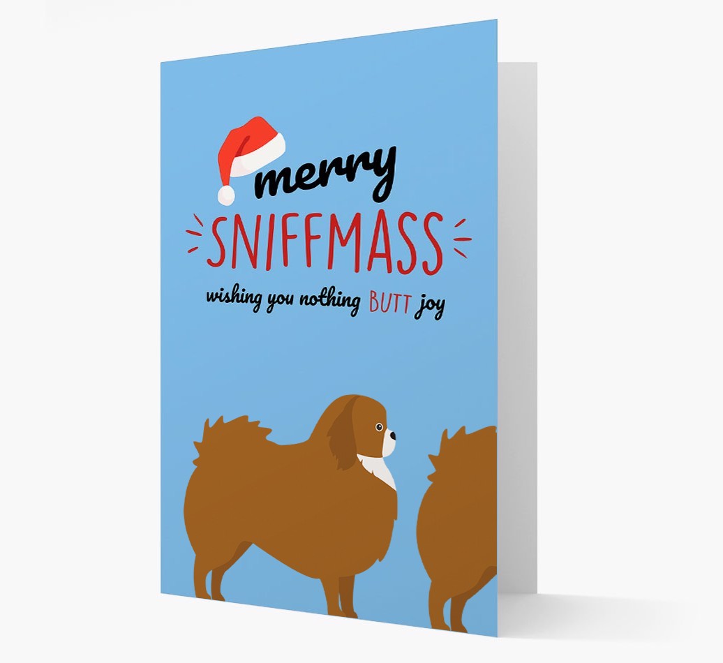 'Merry Sniffmass' - Personalized {breedFullName} Christmas Card