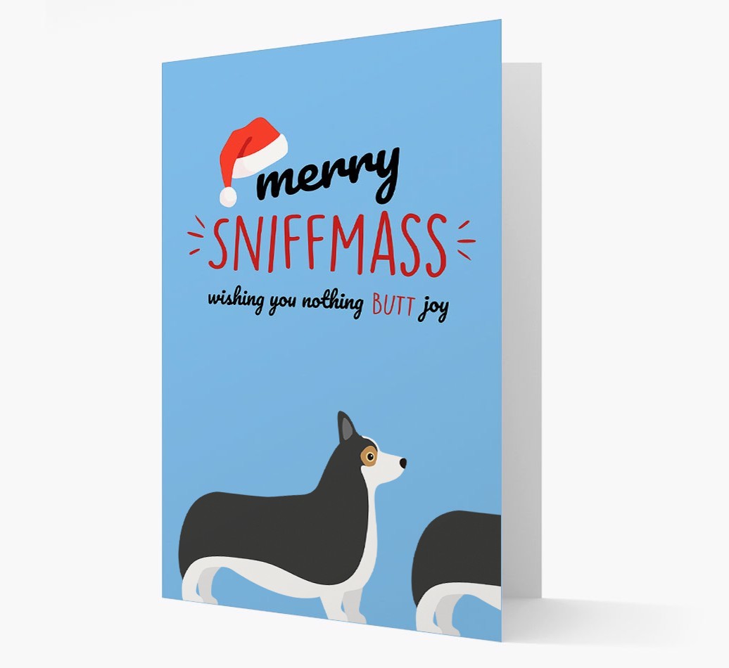 'Merry Sniffmass' - Personalized {breedFullName} Christmas Card