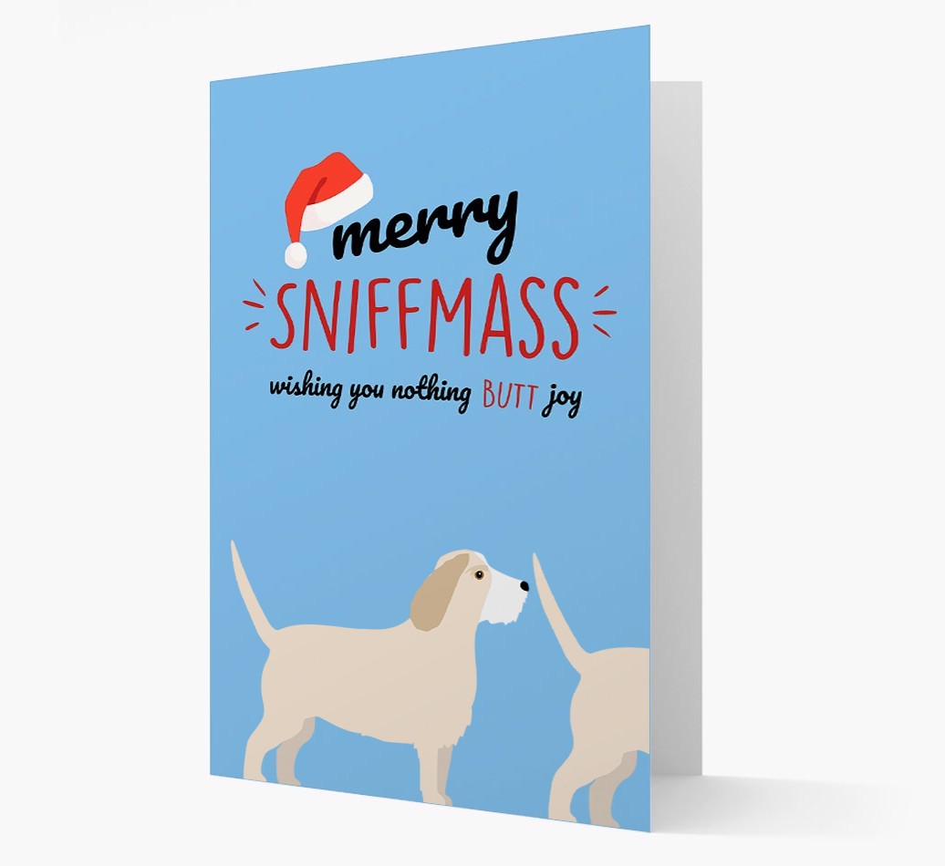 'Merry Sniffmass' - Personalised {breedFullName} Christmas Card