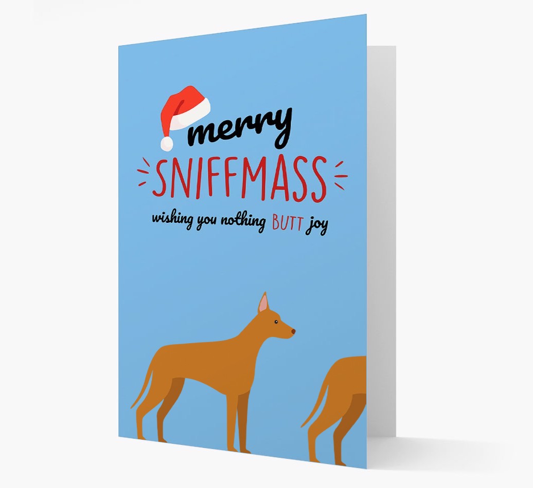 'Merry Sniffmass' - Personalized {breedFullName} Christmas Card