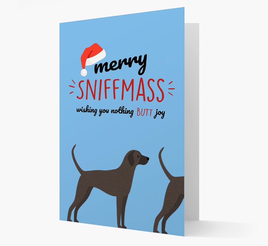 'Merry Sniffmass' - Personalized {breedFullName} Christmas Card