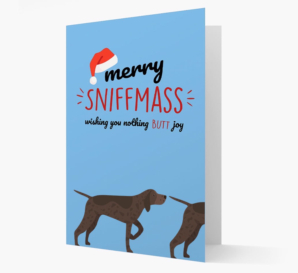 'Merry Sniffmass' - Personalized {breedFullName} Christmas Card