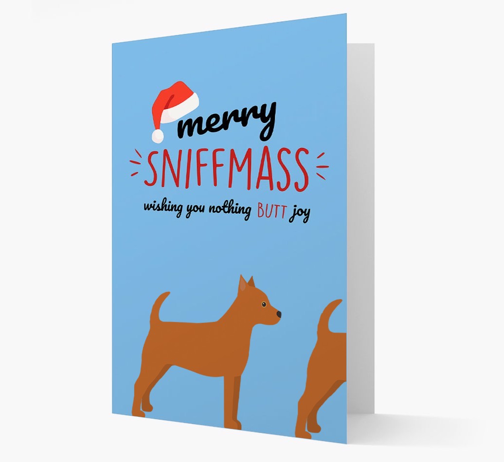 'Merry Sniffmass' - Personalized {breedFullName} Christmas Card