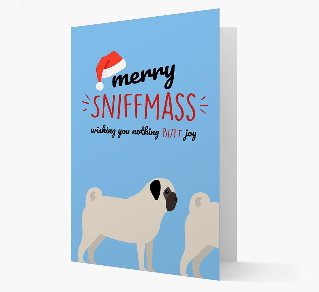 'Merry Sniffmass' - Personalized {breedFullName} Christmas Card