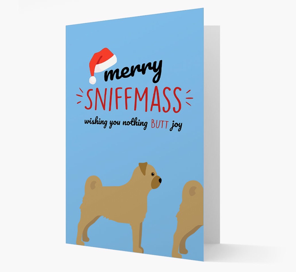 'Merry Sniffmass' - Personalized {breedFullName} Christmas Card