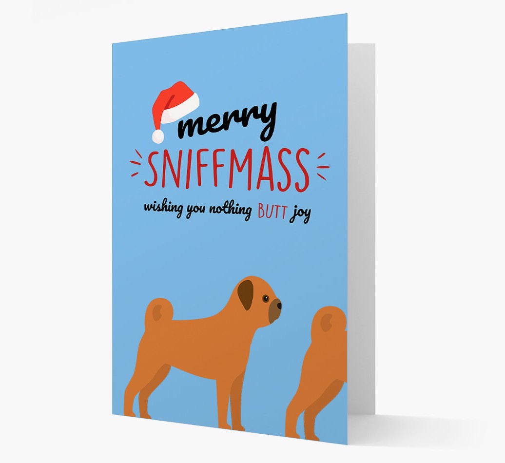 'Merry Sniffmass' - Personalized {breedFullName} Christmas Card
