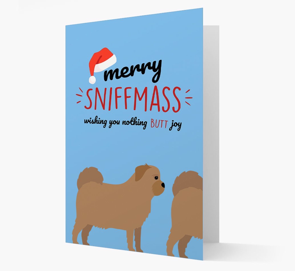 'Merry Sniffmass' - Personalized {breedFullName} Christmas Card