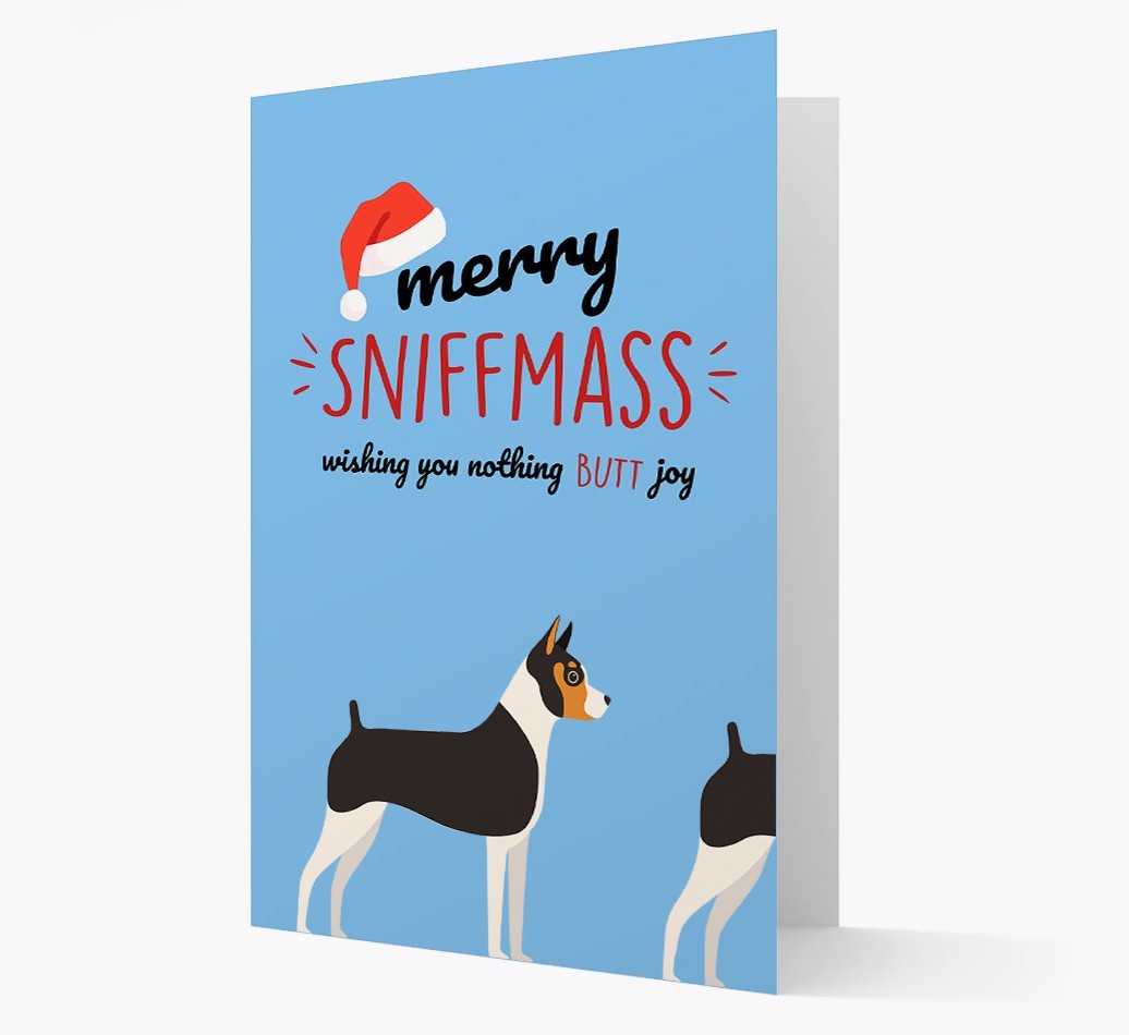 'Merry Sniffmass' - Personalized {breedFullName} Christmas Card