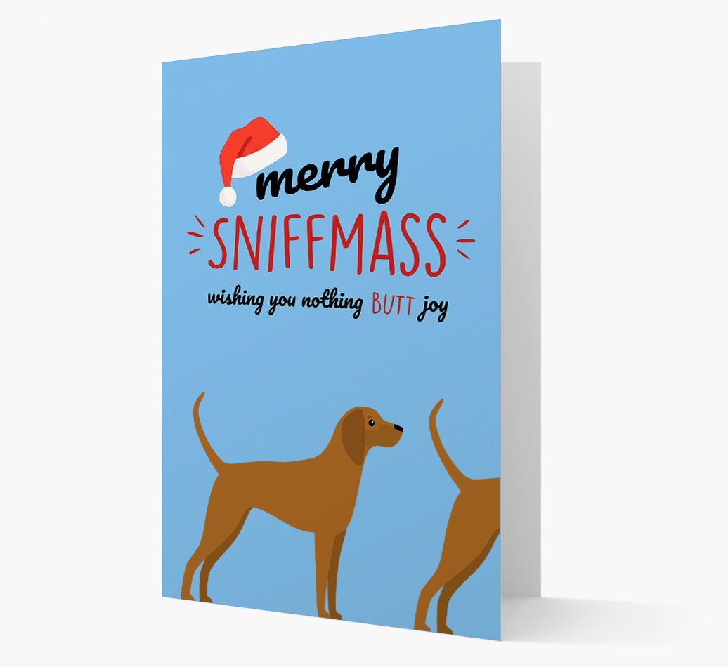 'Merry Sniffmass' - Personalised {breedFullName} Christmas Card