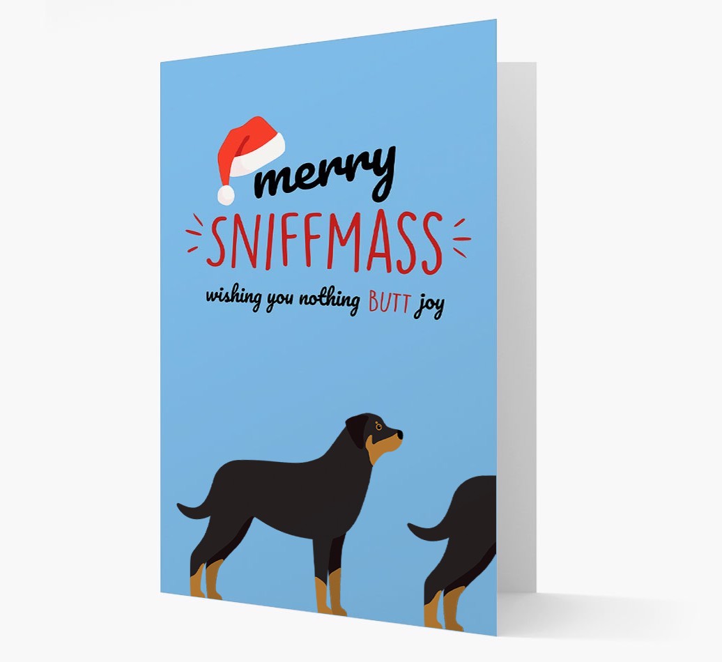'Merry Sniffmass' - Personalized {breedFullName} Christmas Card